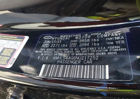 2022 Hyundai Elantra Sel from USA, damaged, VIN KMHLS4AG6NU217252